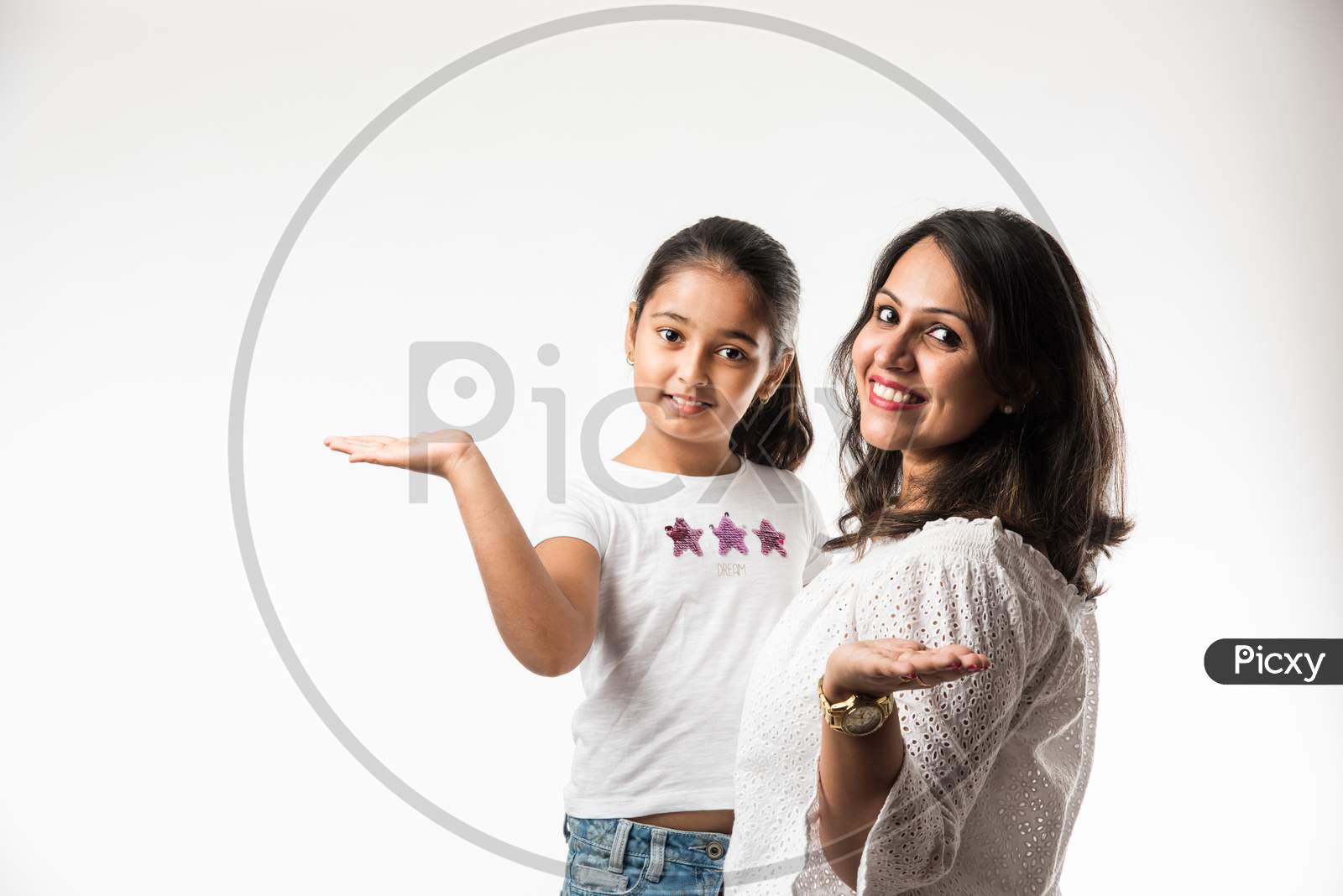 Indian mother and small daughter
