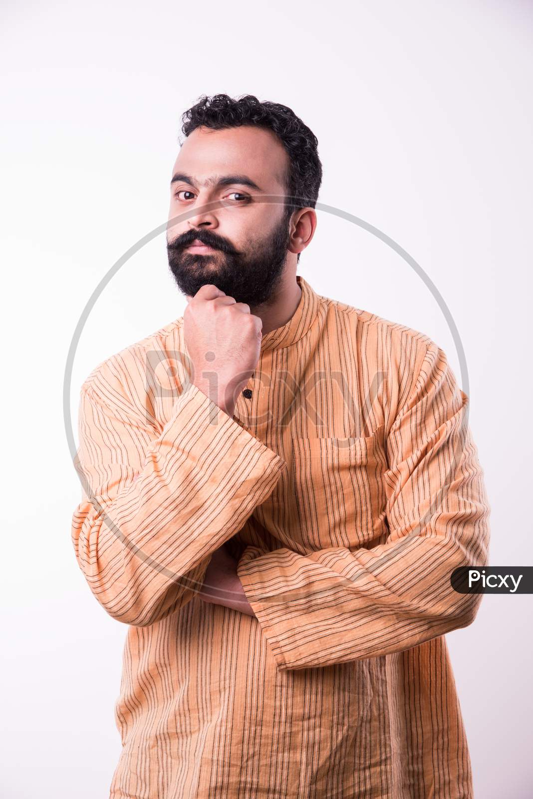 portrait of Indian Bearded young man