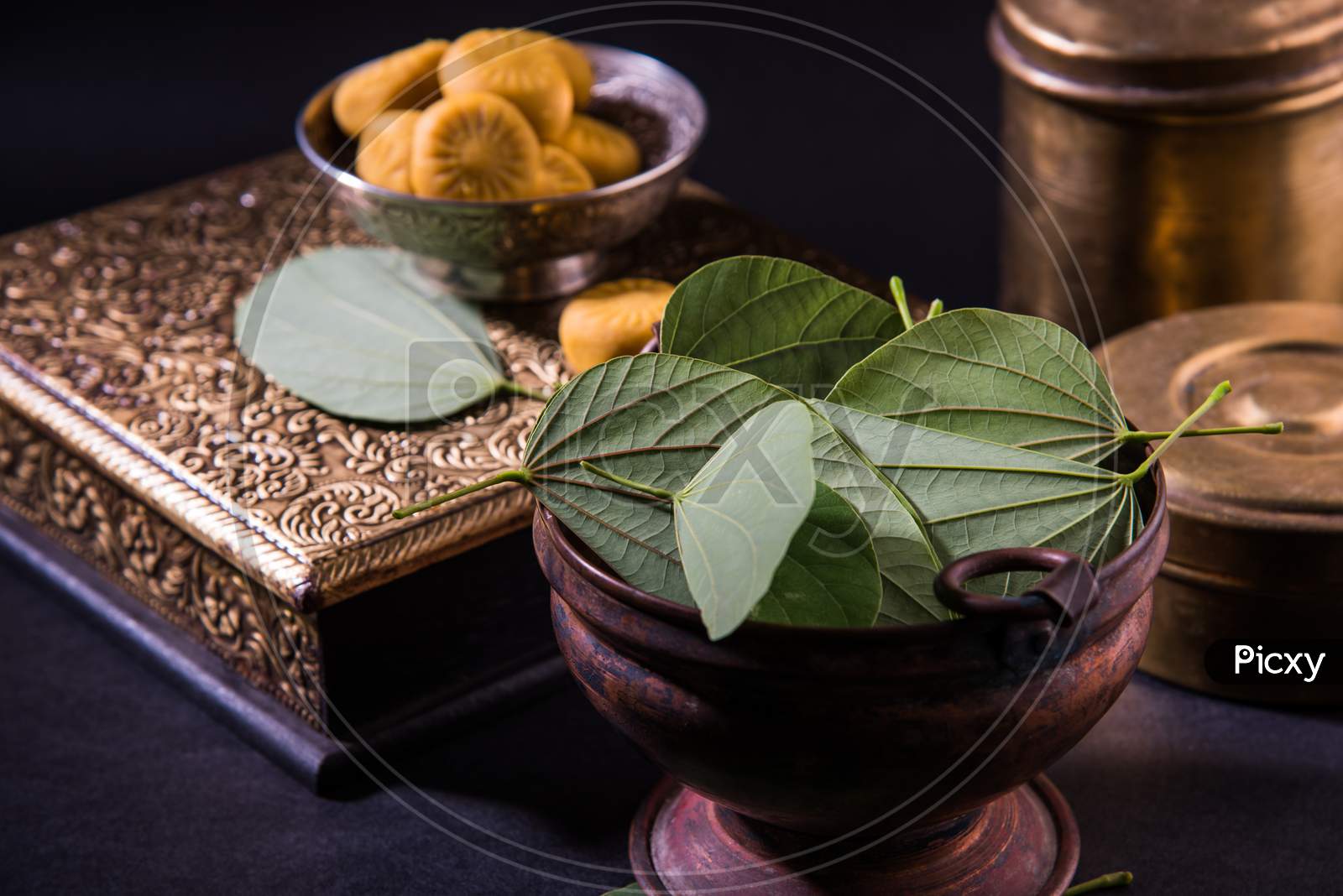 Dussehra Festival with Sweet Pedha/Pera and Apta Leaf