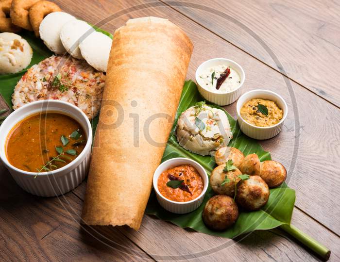 Group of South Indian food