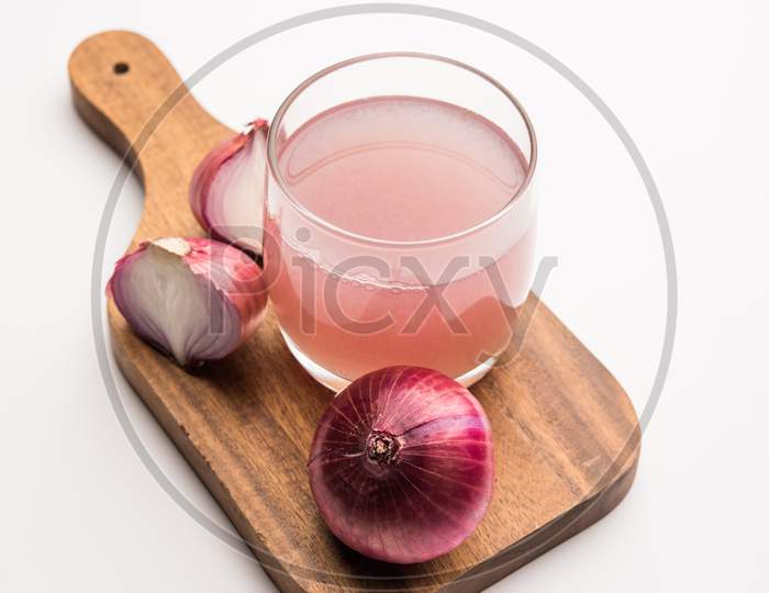 onion juice or onion syrup
