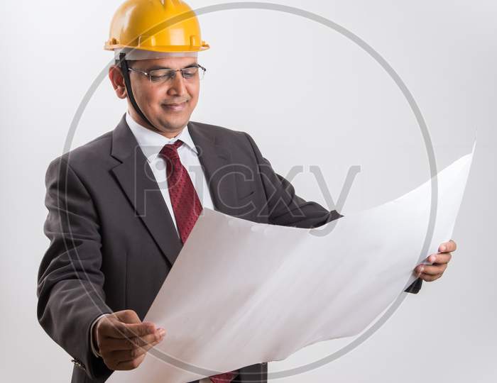 Indian handsome construction engineer / architect