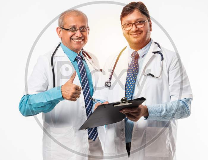 2 male doctors or medical professionals