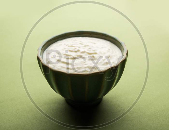 Curd or Dahi in a bowl