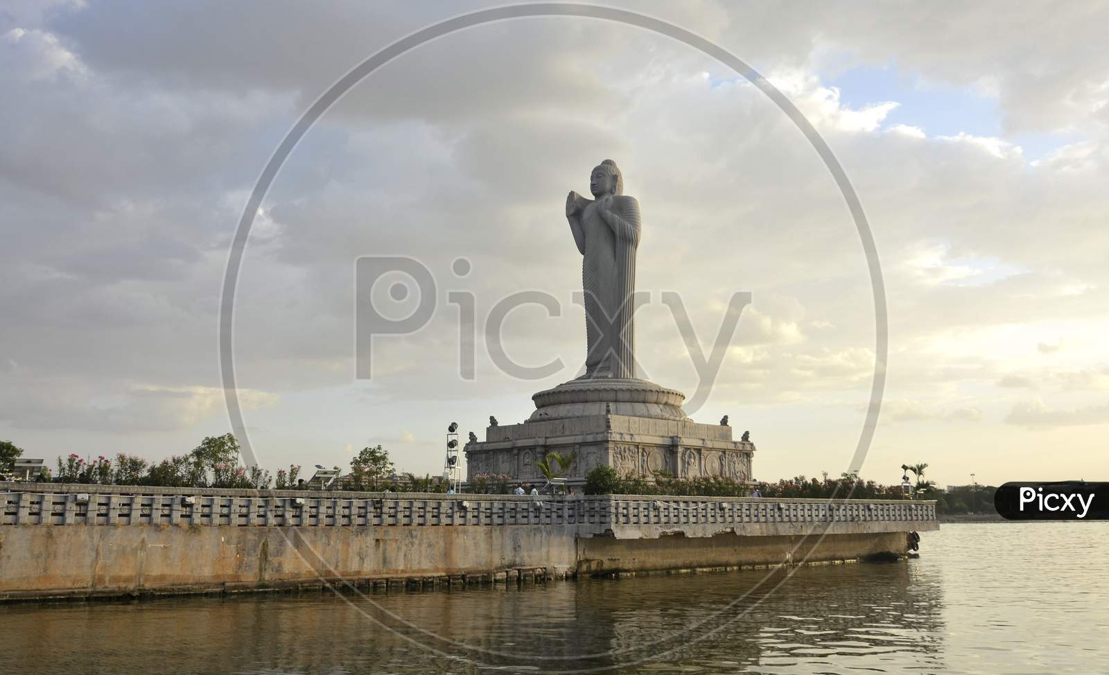 Buddha Statue In Hussain Sagar Lake