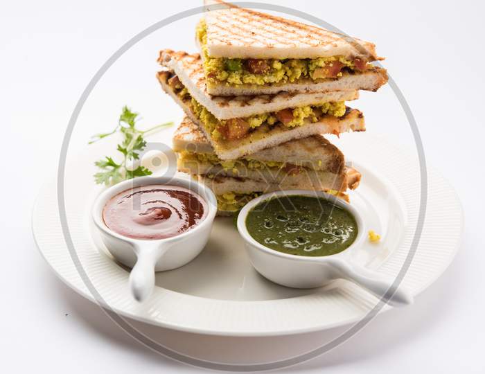Paneer bhurji sandwich