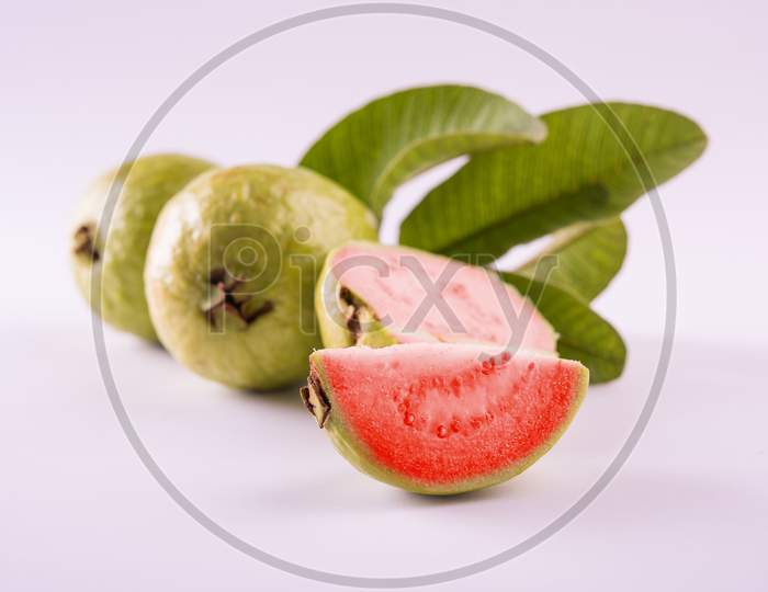 Guava OR Peru fruit red inside