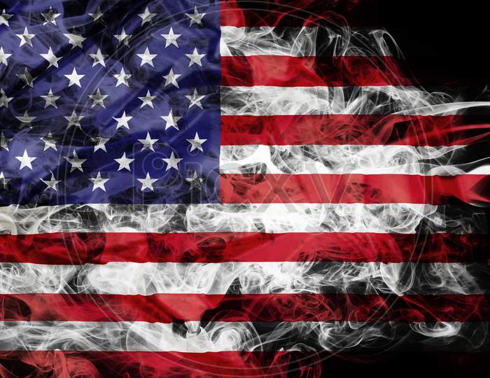 Smoke Flag Of United States