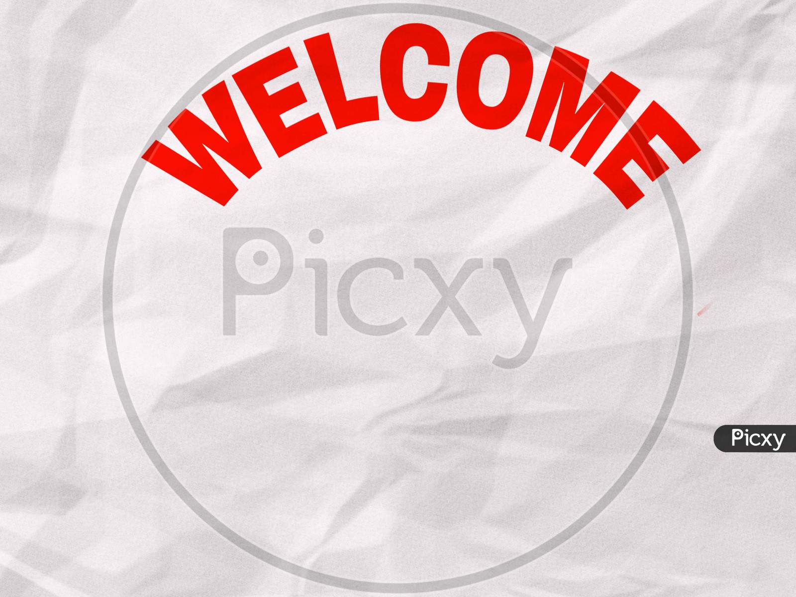 Red color welcome board with colorful background.