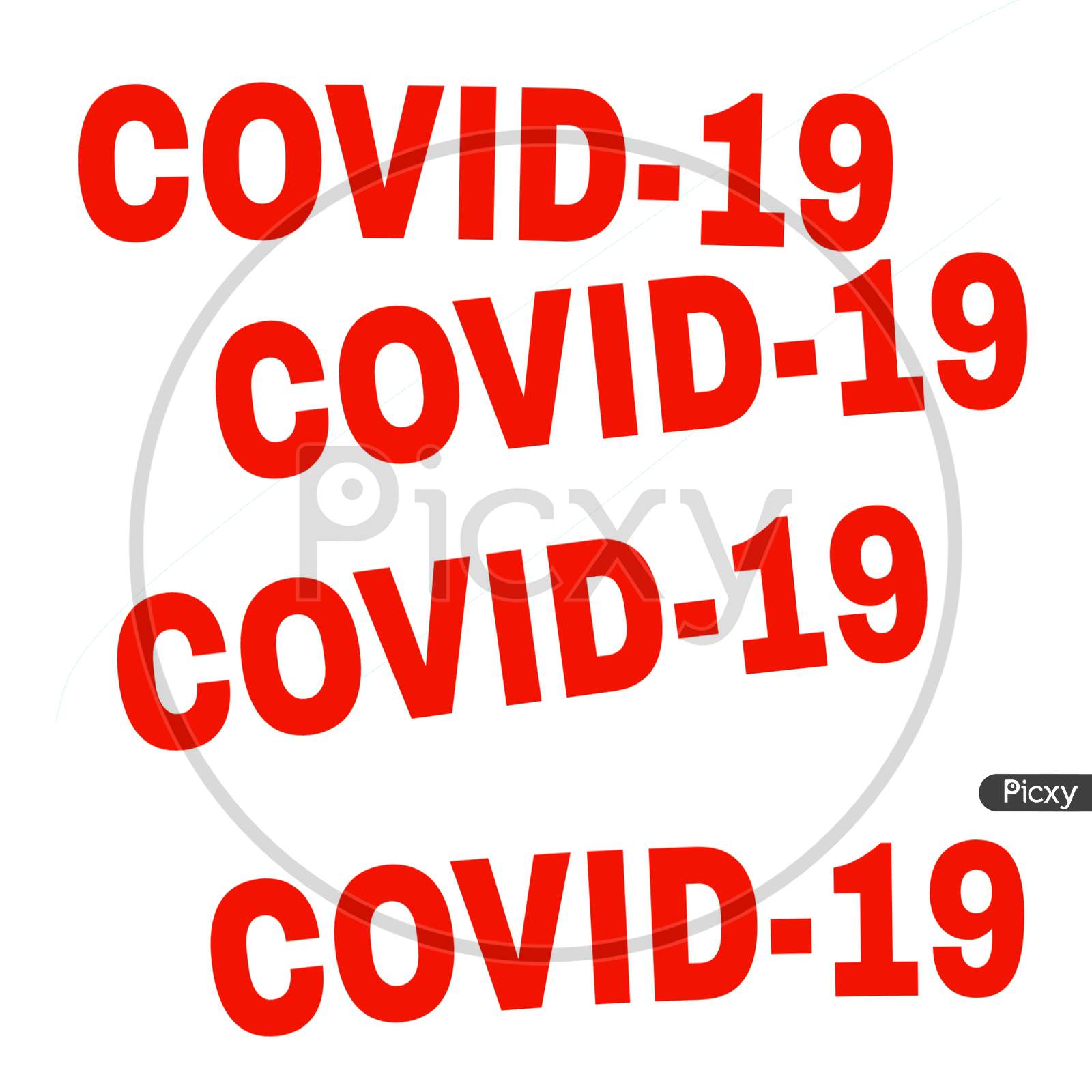 COVID-19, coronavirus name in red color bold style.