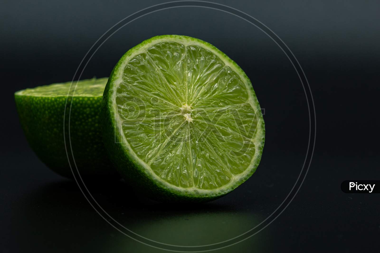 Green Lime Citruss Fruit Fiber Close Up