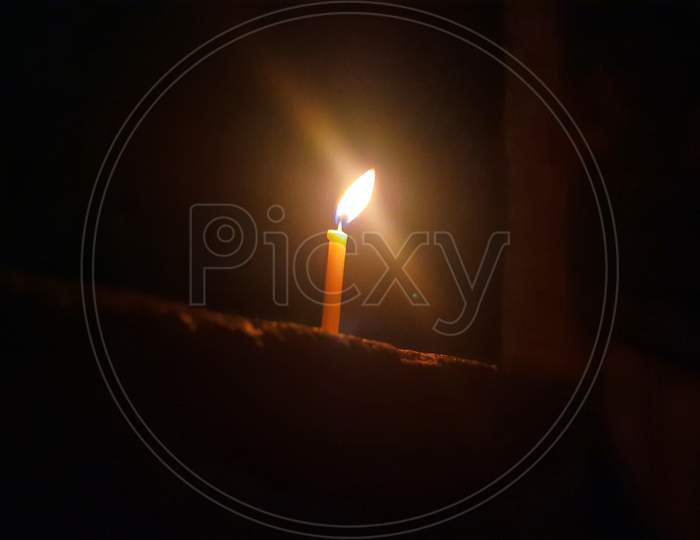 candle in night