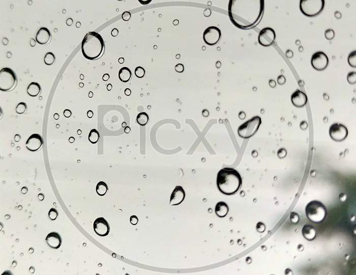 Water droplets on the glass looking nice