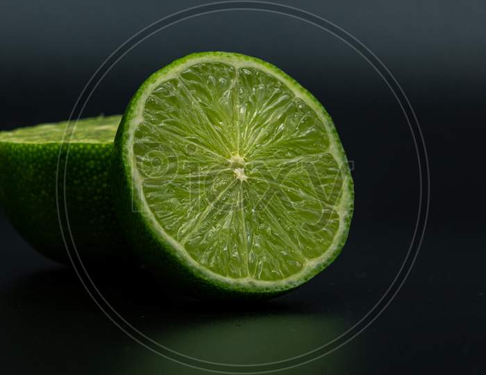 Green Lime Citruss Fruit Fiber Close Up