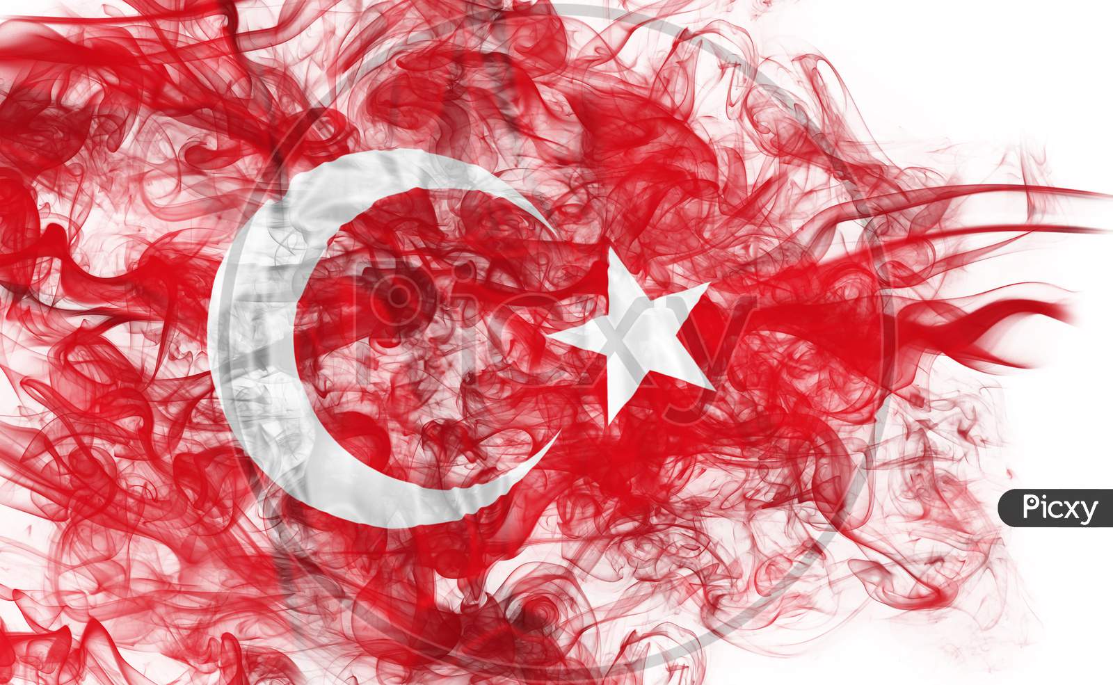 Smoke Flag Of Turkey