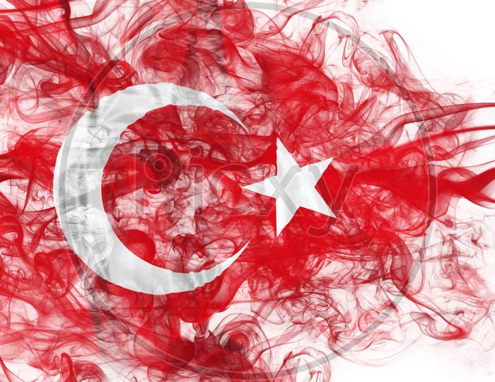 Smoke Flag Of Turkey