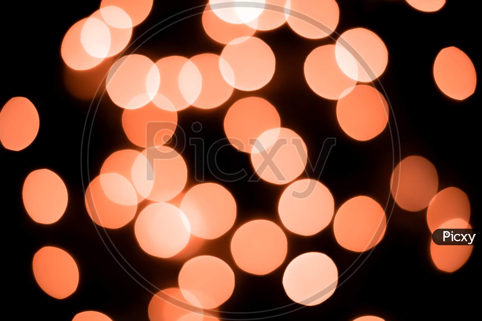orange led lights bokeh Background