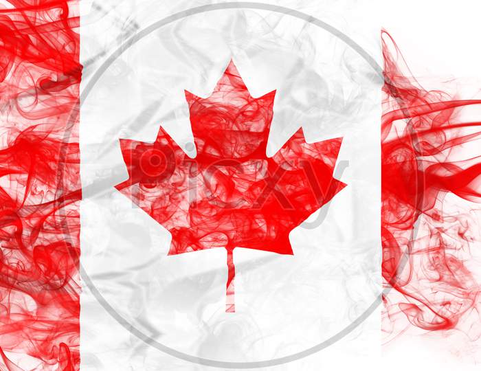 Smoke Flag Of Canada