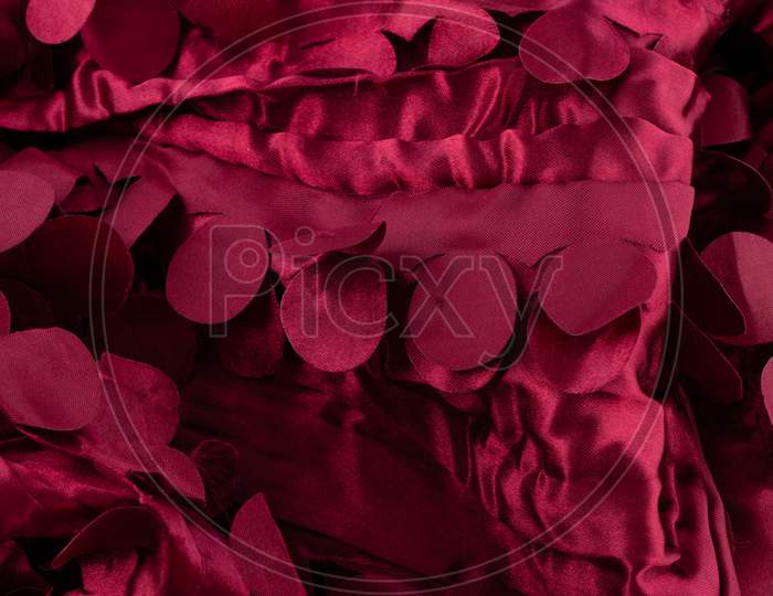 Burgundy Textured Fabric Background