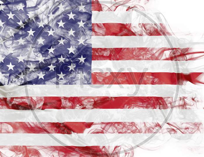 Smoke Flag Of United States