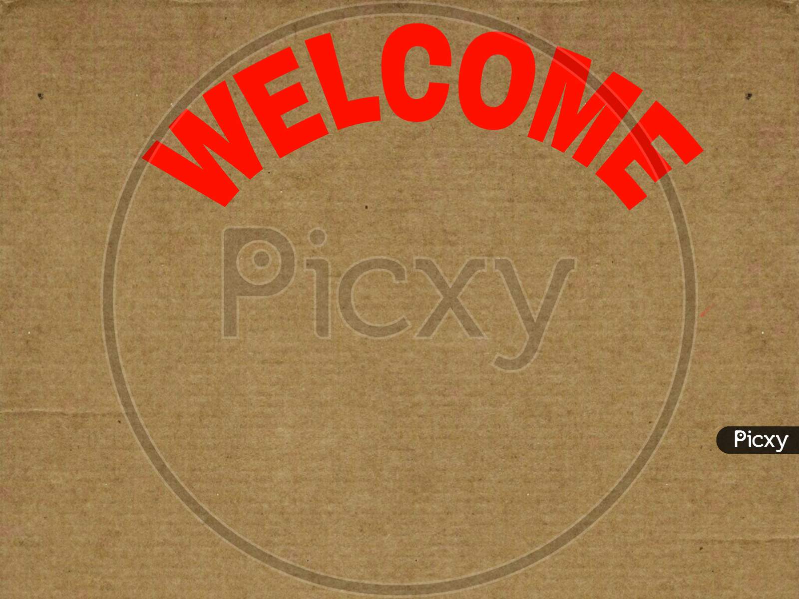 Welcome banner illustration in red color. Welcome name illustration. Welcome banner digital art/illustration.