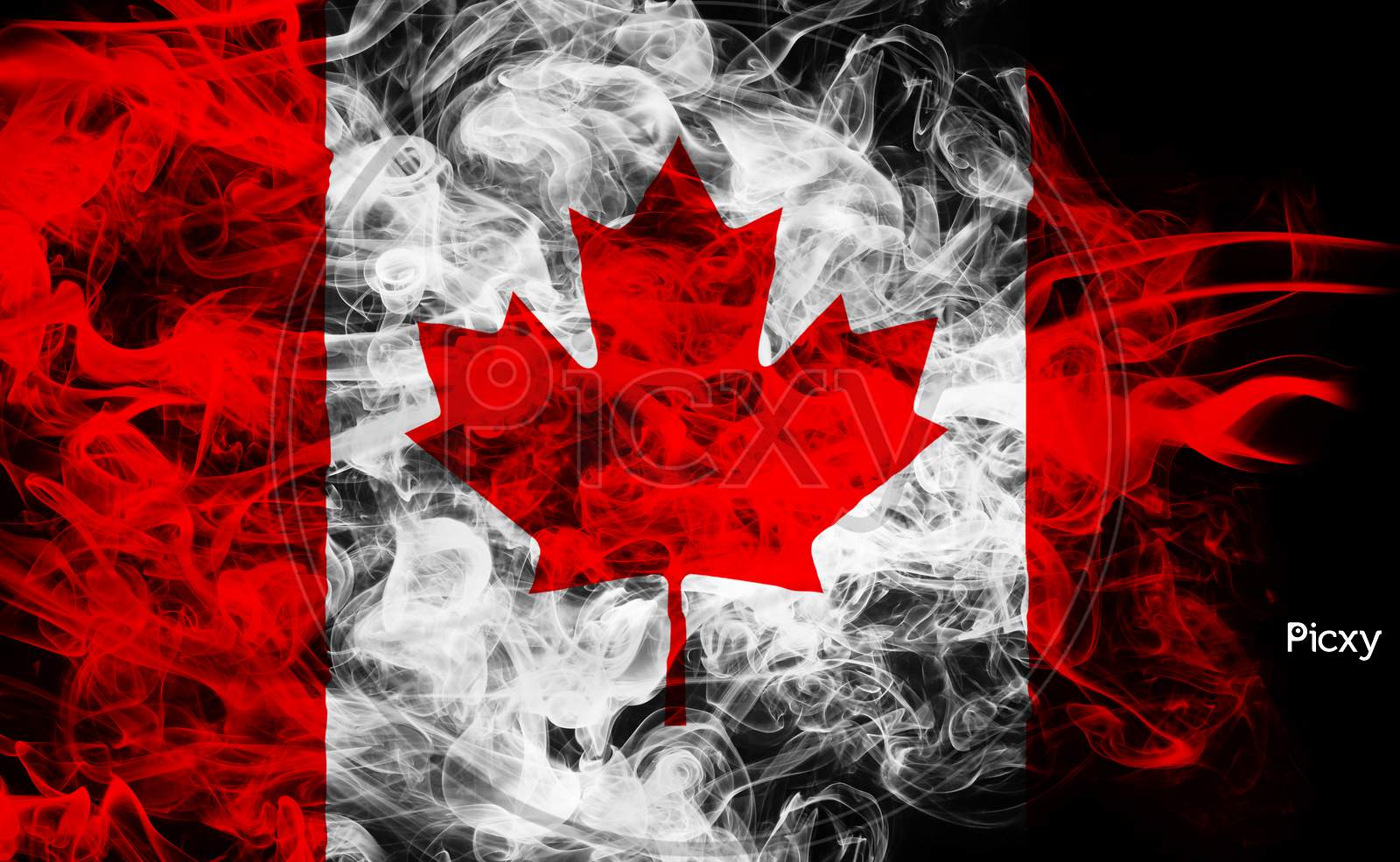 Smoke Flag Of Canada