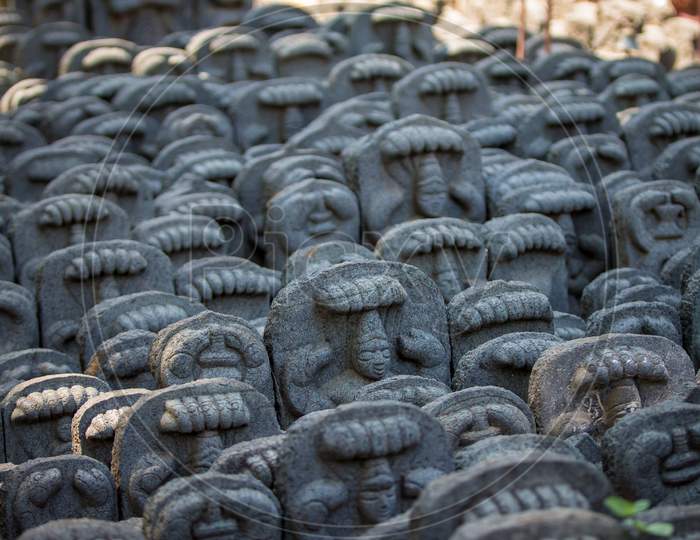 Snake stone sculpture - nagarakallu