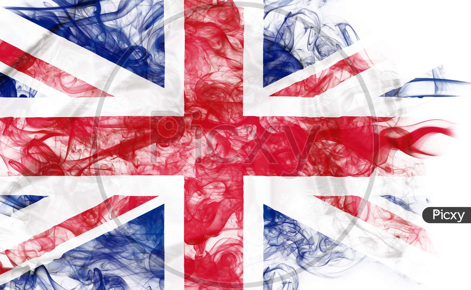 Smoke Flag Of United Kingdom