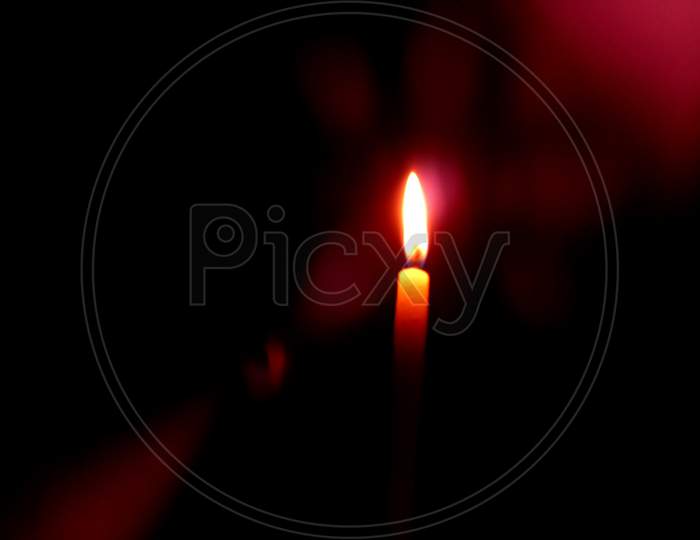 Candle Is Lighten At Night