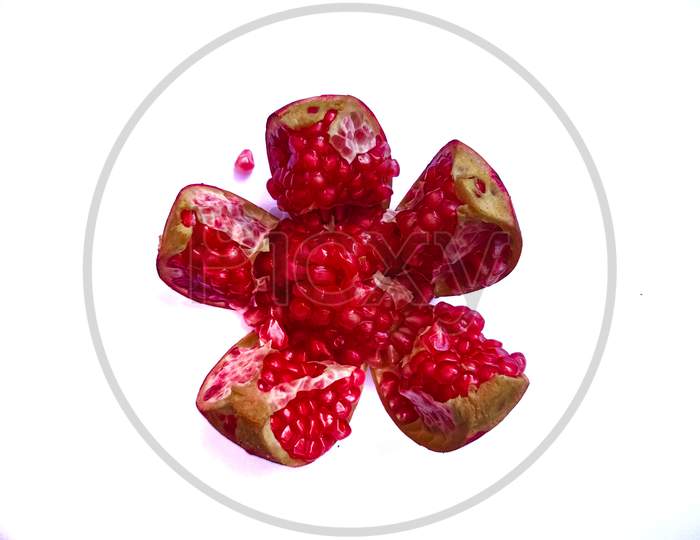 Pomegranate fruit in isolated background