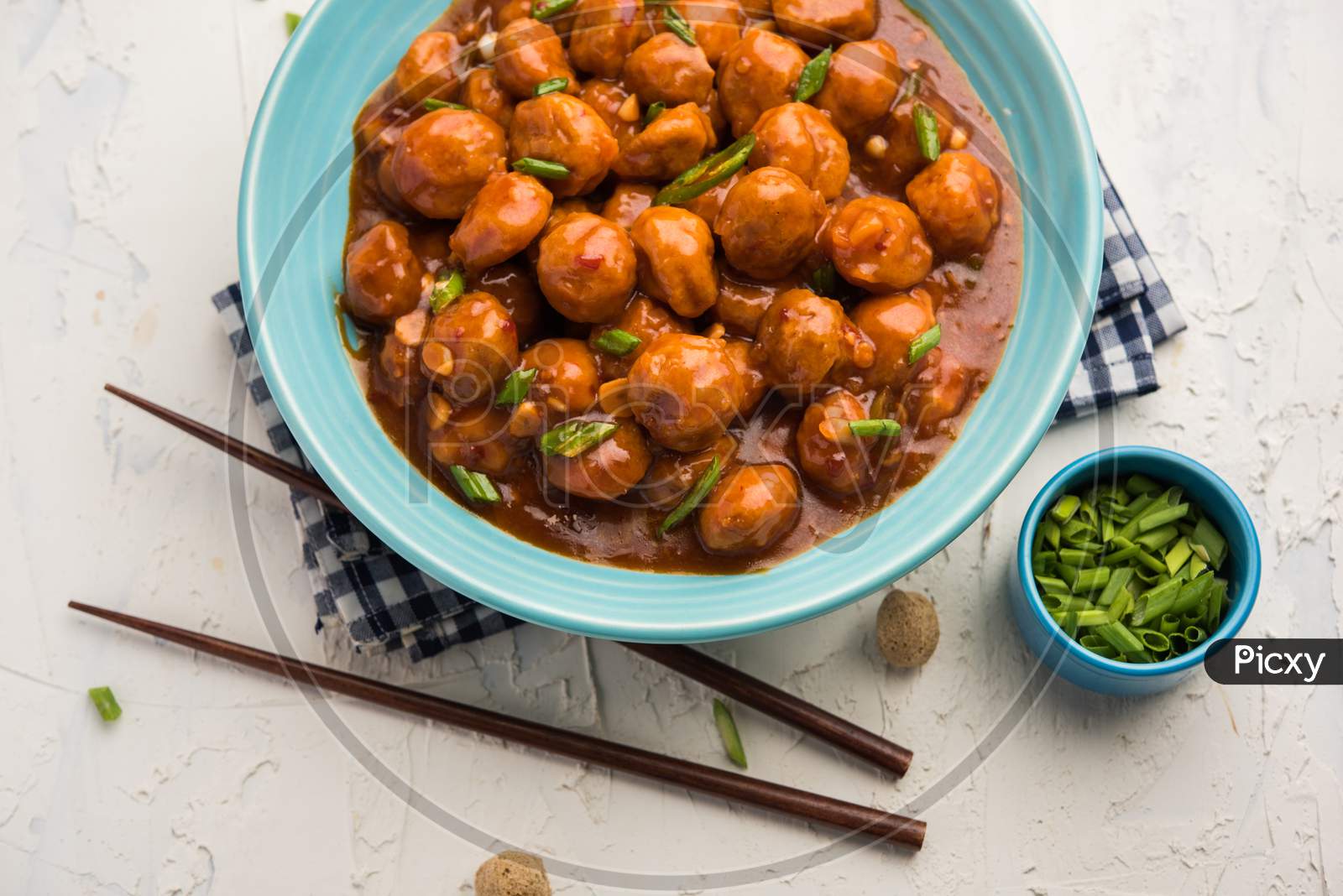 Soya Chunks Manchurian Dry