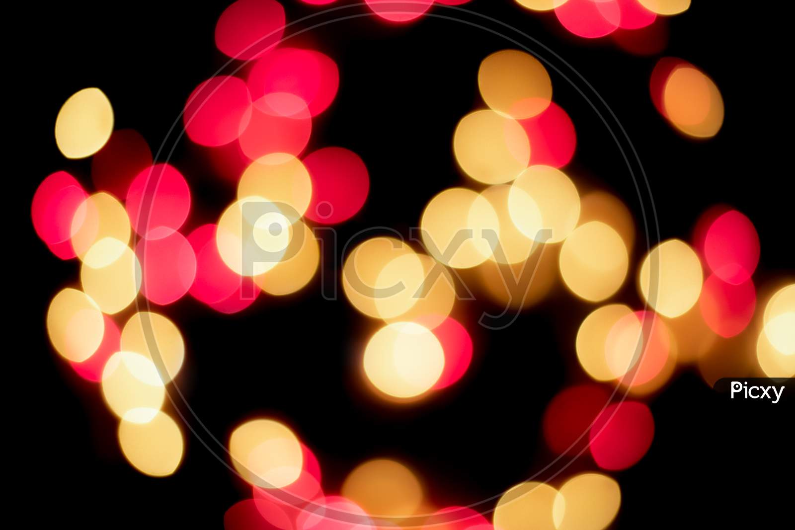 Yellow ,red led lights bokeh Background