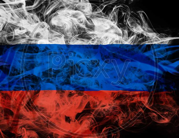 Smoke Flag Of Russia