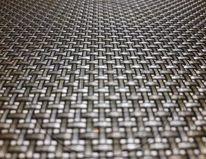 Texture of iron frame.  Microscopic view of cloth texture.  Grey color cloth texture.