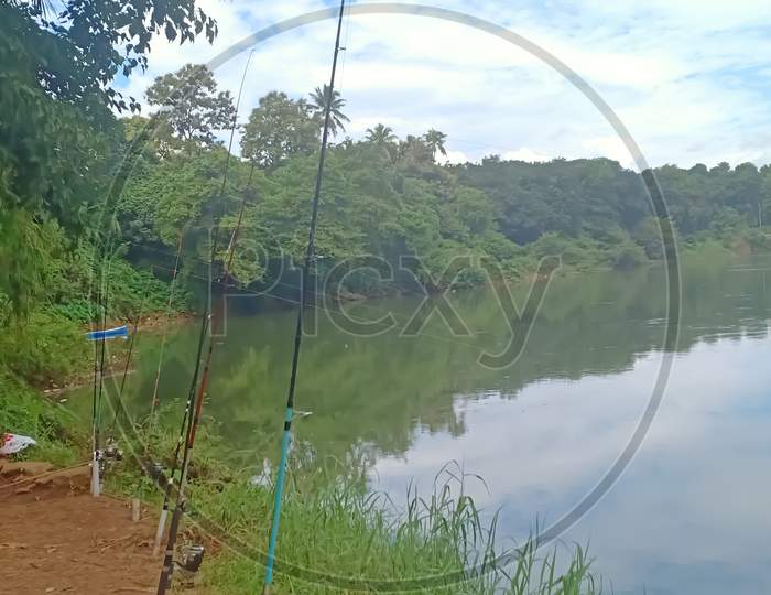Fishing During Lock Down A View From Meenachil River
