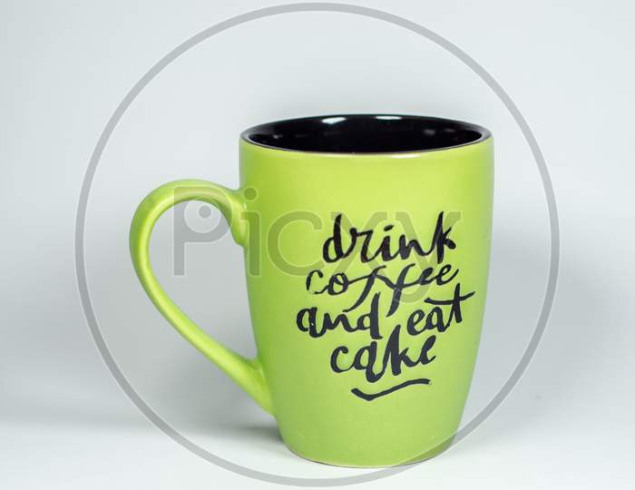 Solid Color Coffee Mug With A Quote Written On It