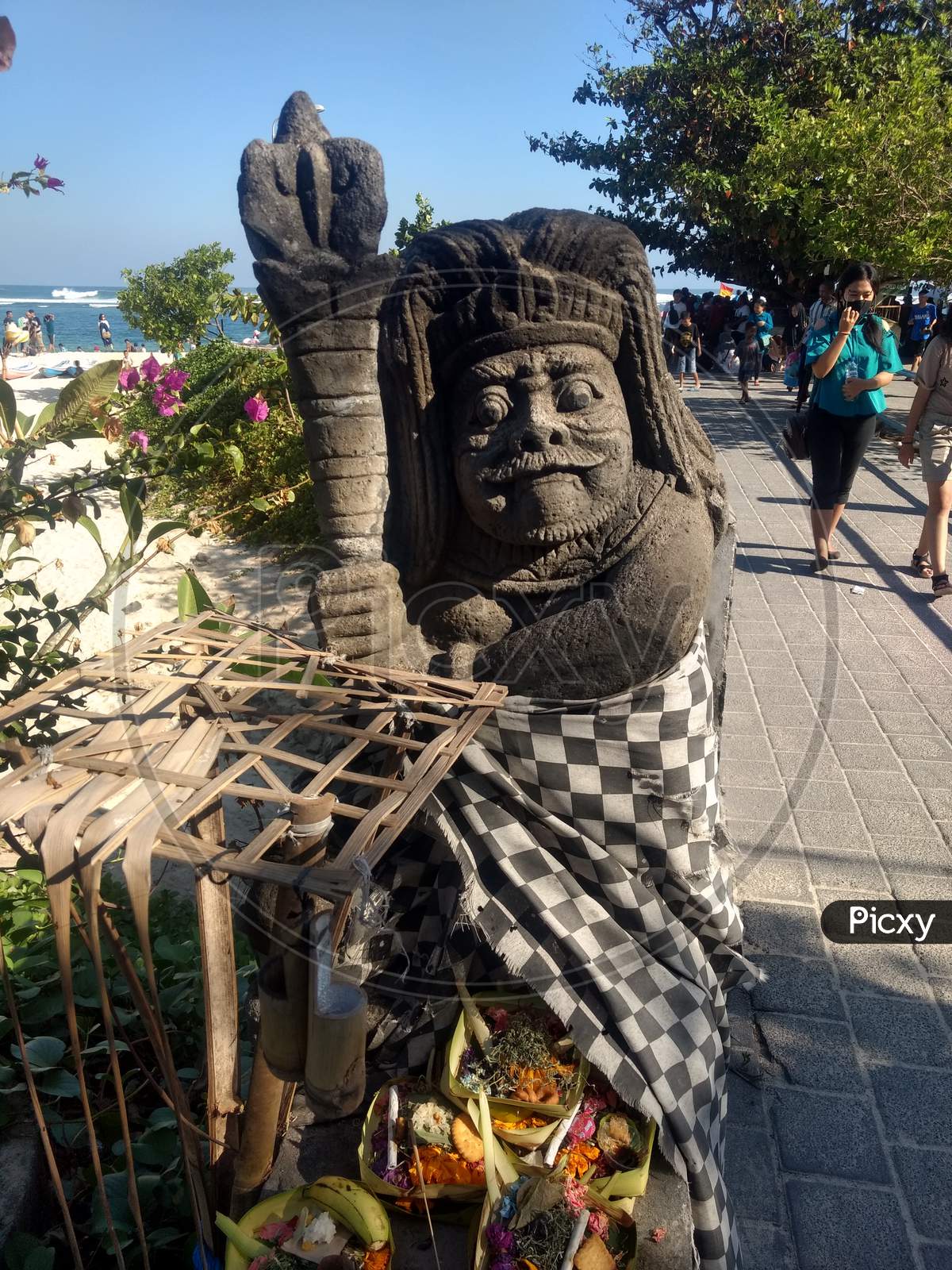 A Statue Seen Near Pantai Pandawa Beach, Bali, Indonesia