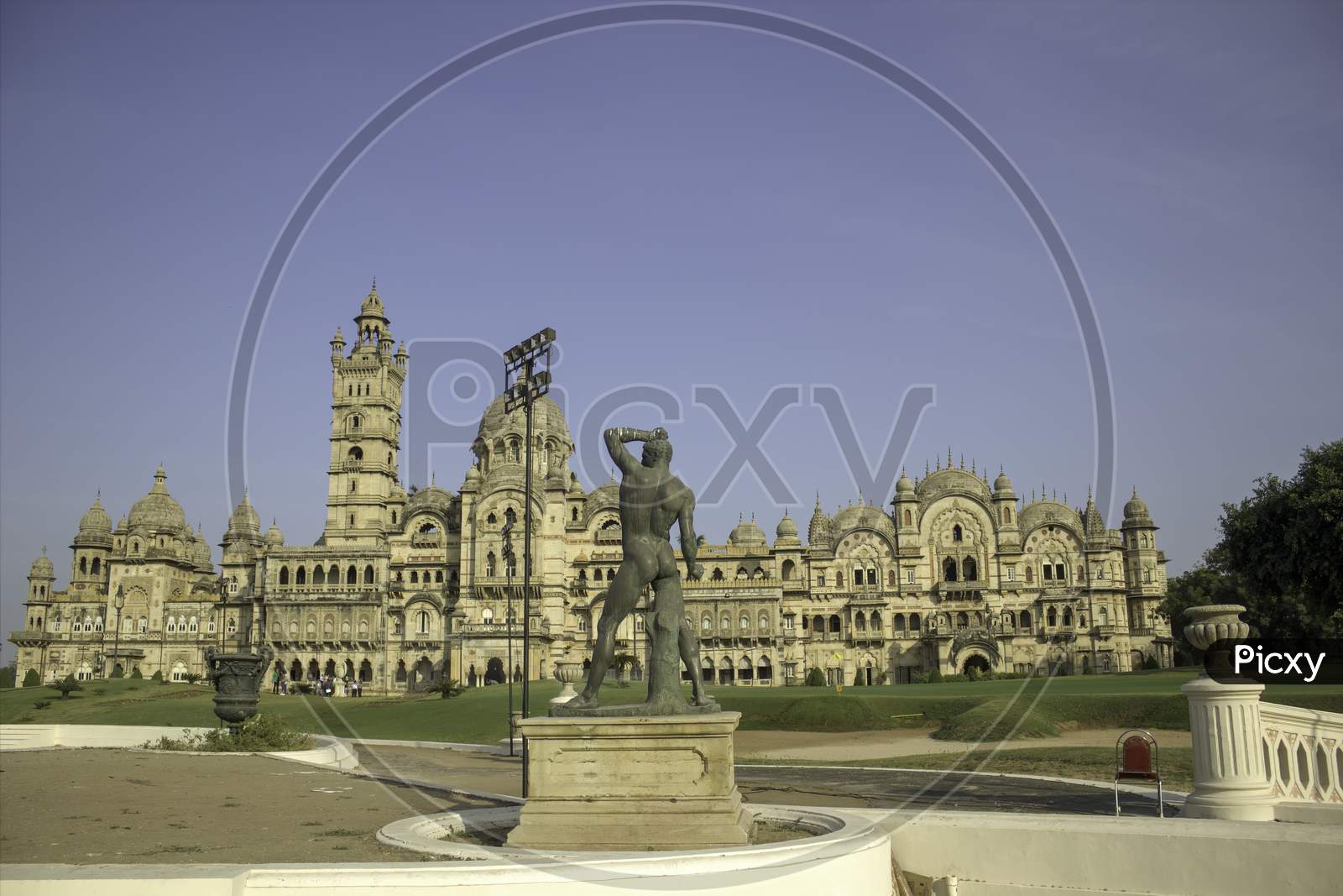 Vadodara, India - November 16, 2012: Front View Of The Lakshmi Vilas Palace In The State Of Gujarat, Was Constructed By The Gaekwad Maratha Family, Who Ruled The Baroda State