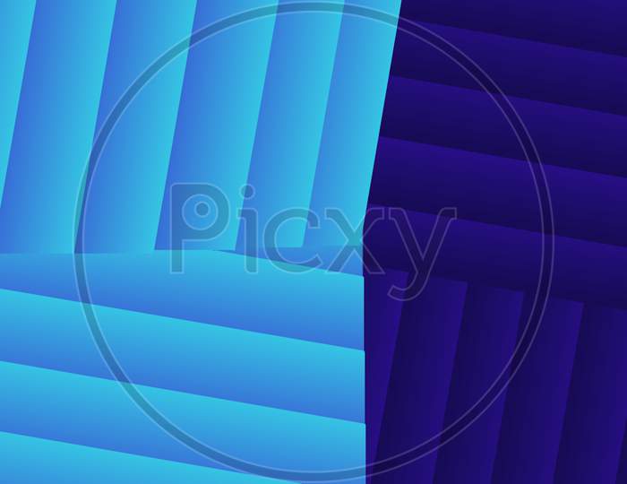 3d gradient blue color combination layer background. Abstract 3d background with overlap blue layers.  3d illustration blue triangle with paper layer gradient color for copy space background.