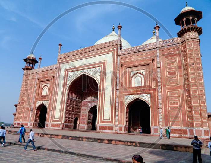 An Entrance Gate Of Taj Mahal Of India