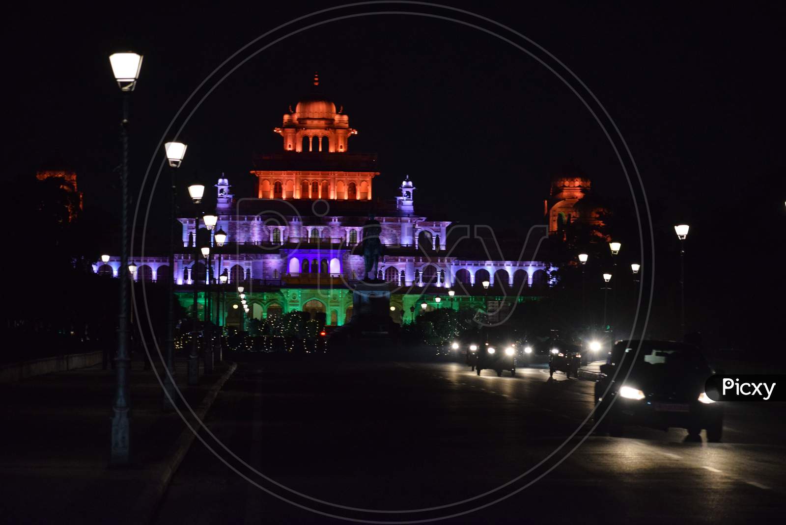 Albert Hall Museum, Beautiful Architecture Of Old Building, Occasion Of Republic Day - Jaipur, Rajasthan, India.