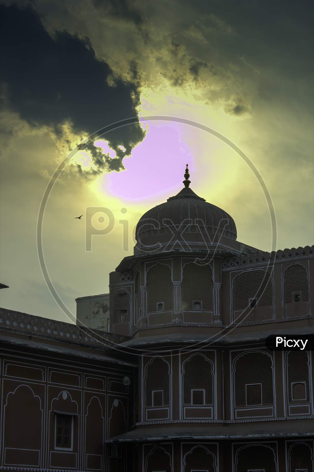 Jaipur, India - October 21, 2012: An Exterior Of A Royal City Palace Opened As One Of The Tourist Attraction
