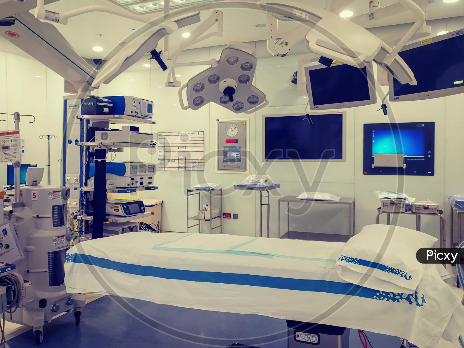 Operating theater  (room) in a modern hospital interior shot