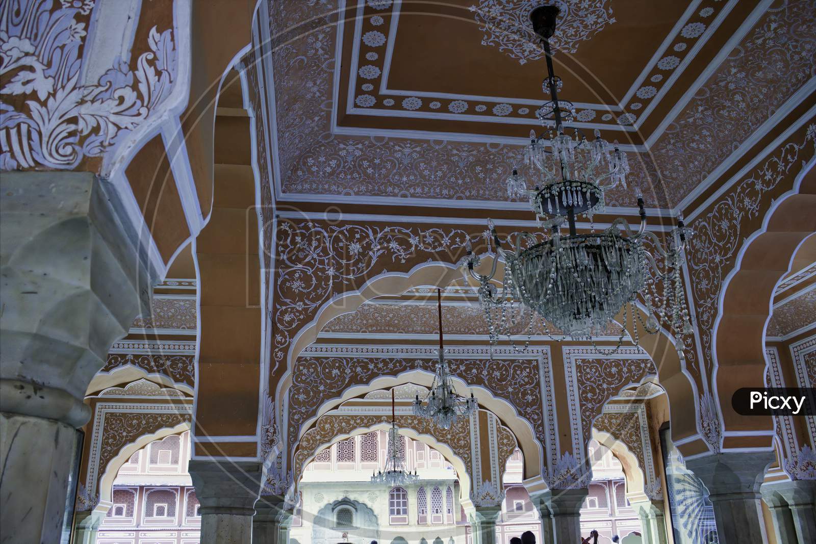Jaipur, India - October 21, 2012: An Interior Of A Royal City Palace Opened As One Of The Tourist Attraction