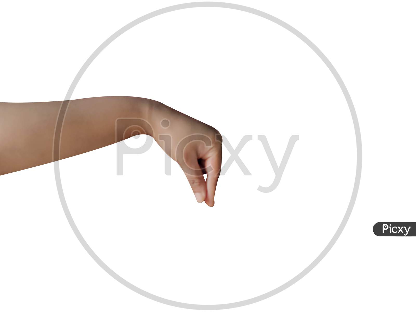 woman hand picking gesture