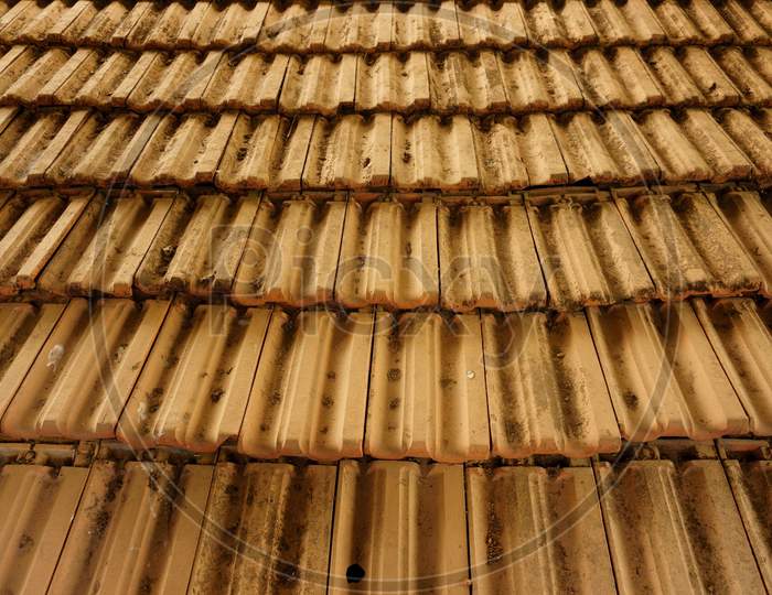 Old Terracotta Roof Tiles From Kerala