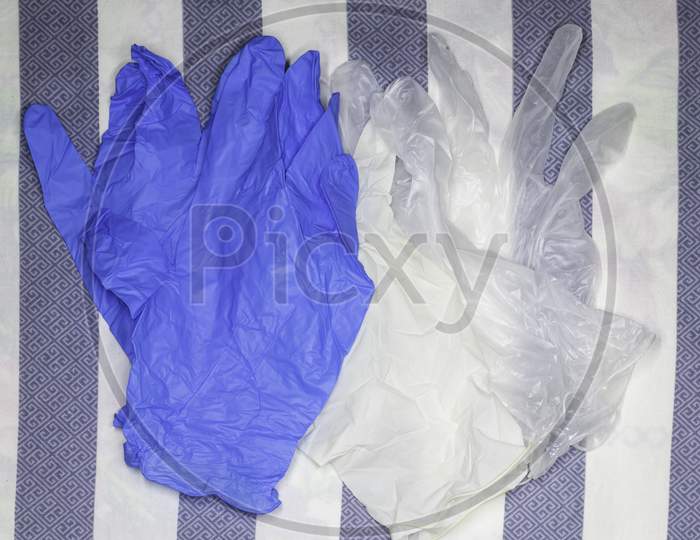 A Collection Of Different Gloves Available In Market, Covid 19, Coronavirus Stay Home Stay Safe