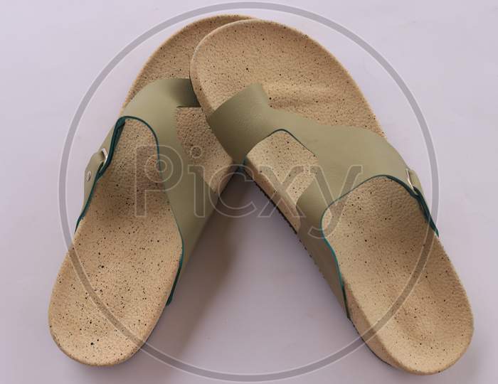 Slippers or Sandals  on White Background