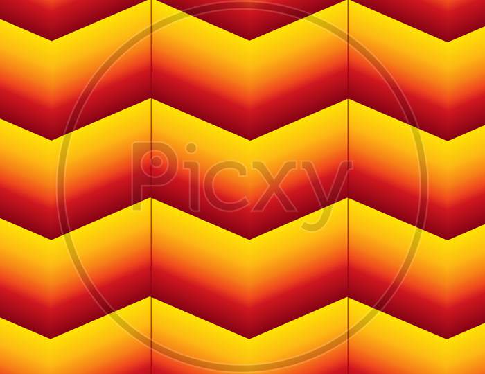 3d Abstract trendy chevron art pattern. Diwali decoration idea layer background. Exotic tropical seamless illustration pattern. gradient striped zigzag background.
