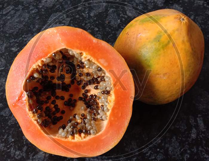 Sweet Healthy Ripe Papaya Fruit Is A Medicinal Fruit